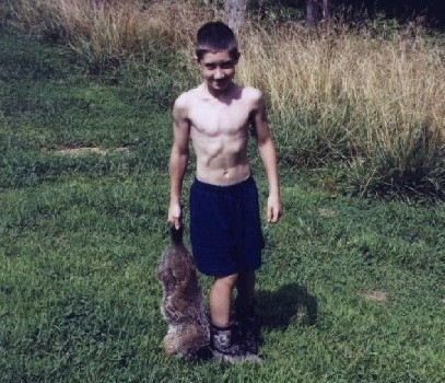 Ryan and his first groundhog.